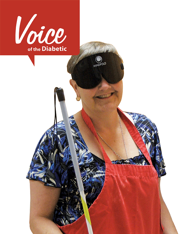 Voice of the Diabetic Logo and Connie Taylor learns to cope confidently with her blindness at an eight month training program.