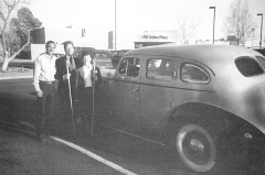 Standing in front of this 1039 Packard are owner Larry Herweg, President Maurer, and Mrs.Maurer