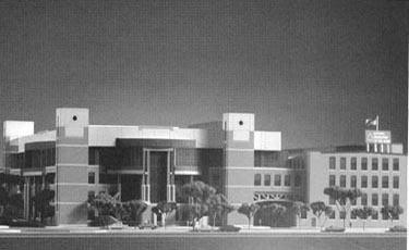 Photo of the model of the planned institute.