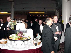 Gala guests mingle and enjoy the hors d'oeuvres during the silent auction.