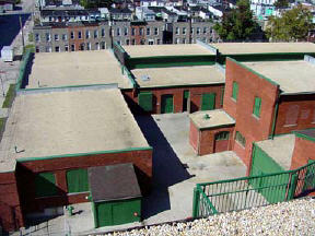 The southwest corner of the NFB square block before construction began.