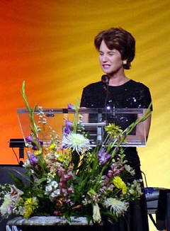 Maryland Lieutenant Governor Kathleen Kennedy Townsend at the podium.
