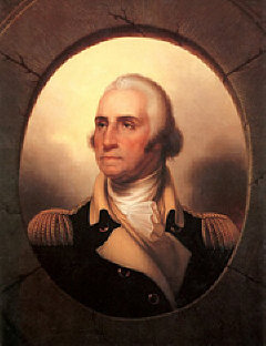 The porthole portrait of George Washington by Rembrandt Peale.  From Gustavus A. Eisen Portraits of Washington, vol. ll (New York:Robert Hamilton & Associates, 1932. 416