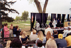 Michael O'Grady is a recent graduate of the CCB Independence Training Program.   He is pictured at his graduation from the GED program at Arapahoe Community College.