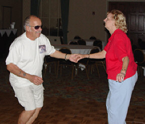 Nancy and Don Burns dance at the Bluegrass Ball.