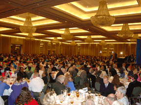 The banquet crowd and part of the dais