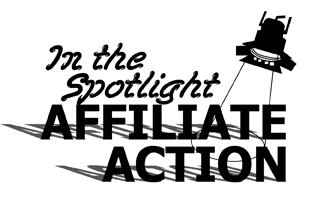 The words "In the Spotlight." appear at the top of this article, and a spotlight is shining on the words "Affiliate Action."