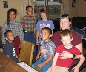 Pictured here (left to right) are Luke Randolph, Roan Randolph, Auston Randolph, Karissa Ellis, Nathan Randolph, Konnie Ellis (teacher), and Justin Ellis.