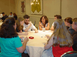 Federationists enjoy a card game at Monte Carlo Night.