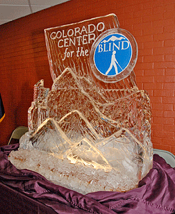 One of the highlights of the evening was an ice sculpture donated by Adam Buehler, son of Duncan Larsen, depicting the Rocky Mountains with the new CCB logo.
