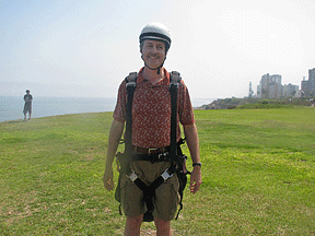 Marc Schmidt in his parasailing gear