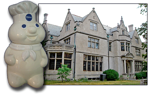 The Pillsbury mansion next to the famous Pillsbury Doughboy.