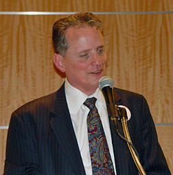 President Maurer addresses the crowd.