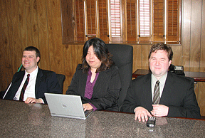 Pictured here from left to right are IBTC Access Technology Team members Wesley Majerus, Anne Taylor, and Tony Olivero.