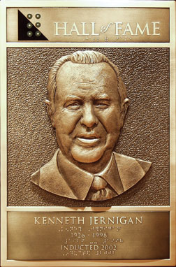 The Kenneth Jernigan print and Braille plaque in the APH Hall of Fame
