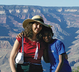 Amy Murillo-Hicks and her son on vacation at the Grand Canyon.