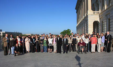 The 2010 LAW Program group poses outside the south entrance to the Capitol.