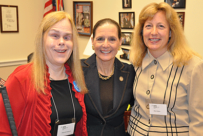 From left to right are Ohioans Deborah Kendrick, Congresswoman Jean Schmidt, and Sheri Albers.