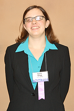 Sierra Gregg at the 2012 National Convention in Orlando where she received a scholarship.