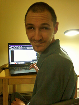 Robert Kingett with his trusty laptop