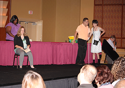 Four members of the Louisiana Center for the Blind perform Golden Moments