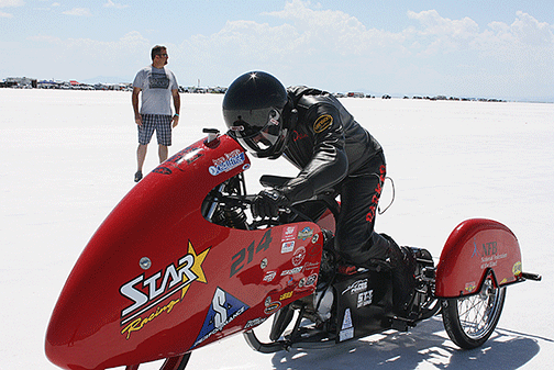 Dan Parker on his bike