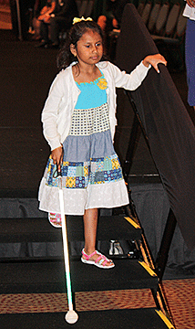 Raveena Alli leaving stage