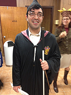Nijat Worley dressed as Harry Potter