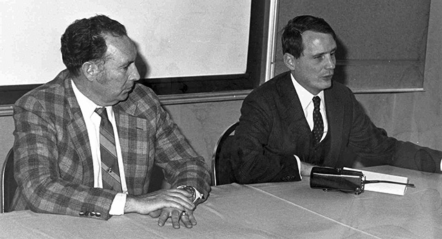 Tom Stevens and Marc Maurer at 1987 Washington Seminar