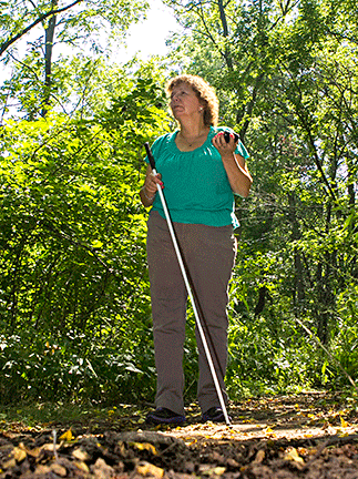 Donna Posont on a nature walk