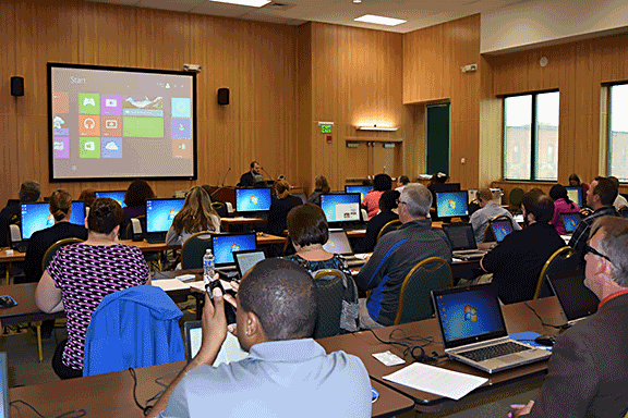 The Assistive Technology Team&rsquo;s newest member, Karl Belanger, presents on Windows 8