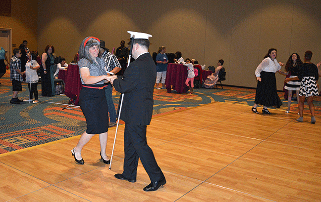 Mark Riccobono and his wife Melissa cut a rug on the dance floor. 