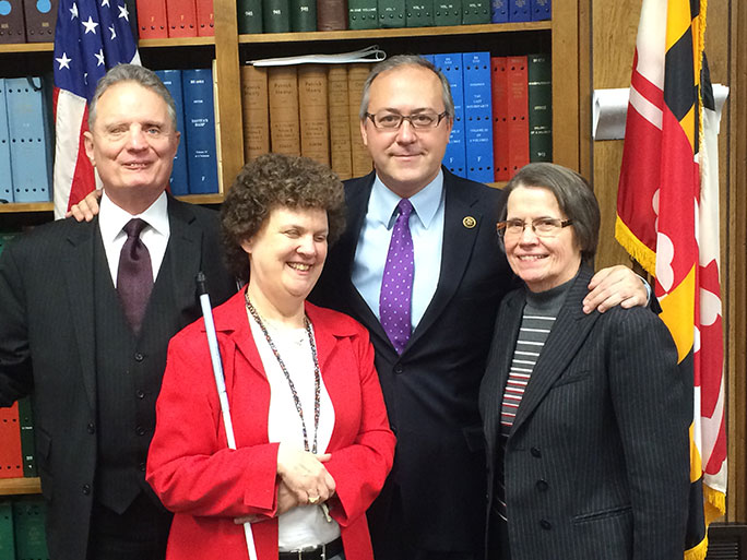 Native Iowans Marc Maurer, Patricia Maurer, David Young, and Mary Ellen Jernigan at the Jernigan Institute