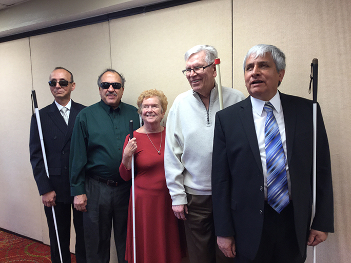 Fred Schroeder, Joe Cordova, Christine Hall, Art Schreiber, and Adelmo Vigil