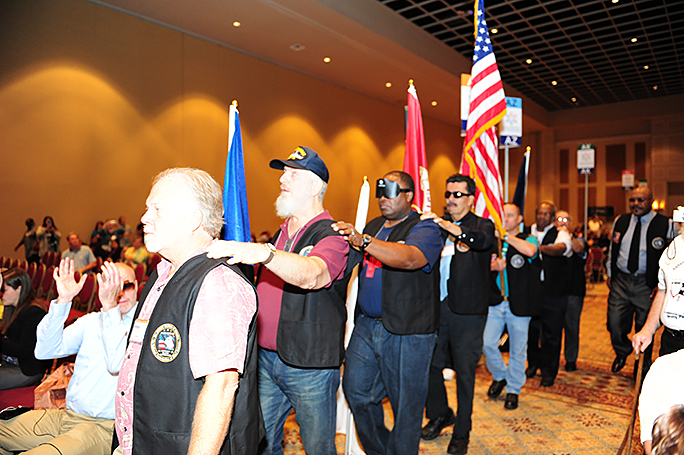 The first all-blind color guard to perform the opening ceremony