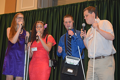 Members of the National Federation of the Blind Performing Arts Division perform three Federation standards.