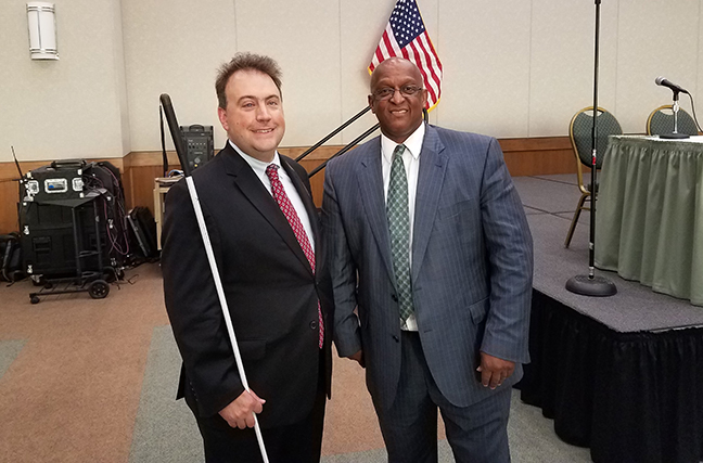 NFB President Mark Riccobono and City Council President Jack Young.