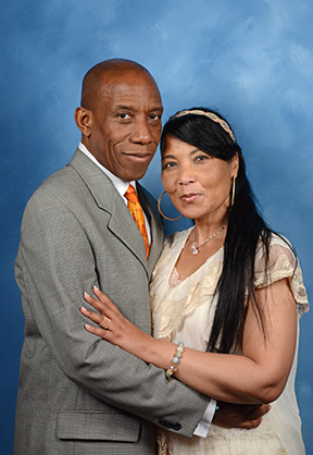 Regina Mitchell with her husband Stan