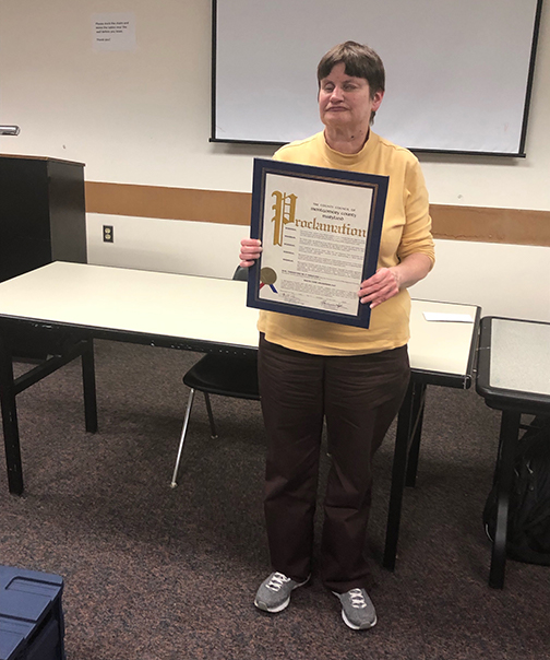The official proclamation of White Cane Safety Day from the Montgomery County Council