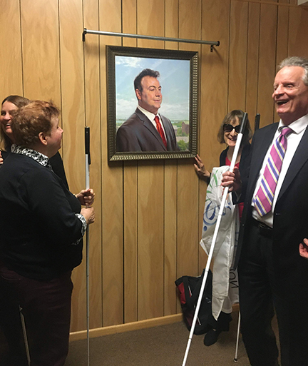 The new portrait of President Riccobono unveiled