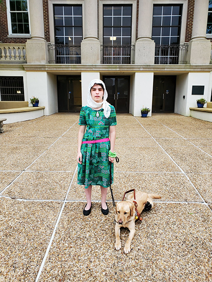 Ana Martinez with her guide dog