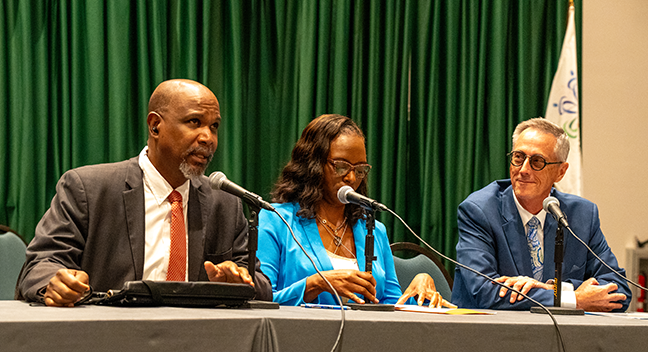 Anil Lewis, Cassondra Williams-Stokes, and Stephen Wooderson