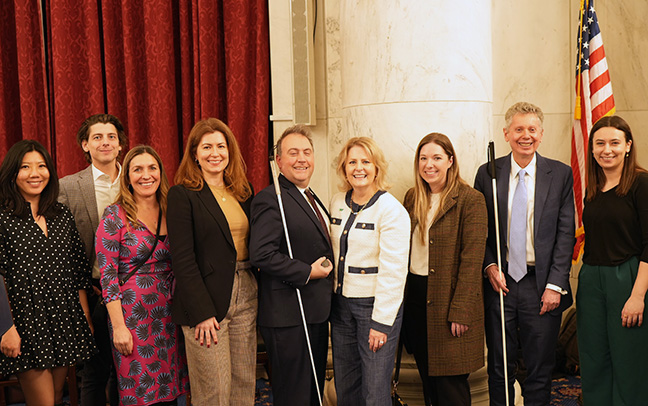 President Riccobono, Waymo crew, and John Paré smile together at Congressional Reception.
