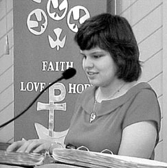 Her hard-won Braille skill allows Anna to participate fully in her church's worship service.