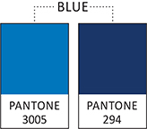 Blue Colors: Left: Pantone 3005 Right: Pantone 294