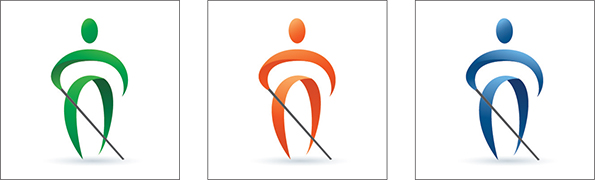 The green, orange, and blue icons sized for the small image area on social media sites.
