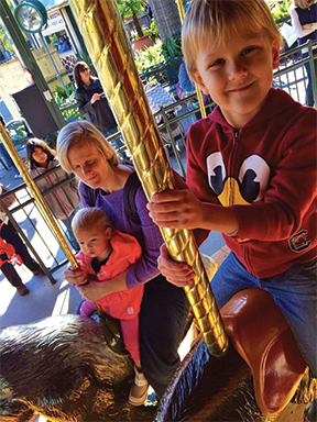 Enjoying the merry-go-round.