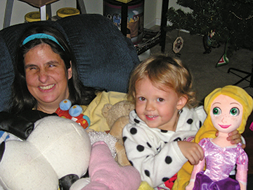Jo and Sarah playing together.