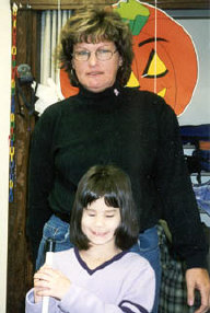 Maureen Callaghan, instructional assistant, and her student Brittani Brendel.