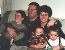 Jennifer Wenzel with her husband, Dan, and their children, Stephen, Tanner, and Roland.